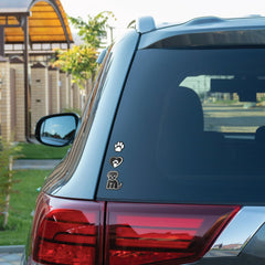 Auto Drive Pet Vinyl Car Decals Black White Die Cut Vinyl Decal/ Bumper For Windows, Cars, Trucks, Laptops, Etc.