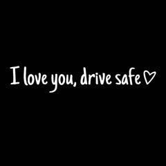 Eliaeconx Rearview Mirror Sticker, Heart Shape Decal, I Love You Design, Drive Safe Message, Car Window Sticker, Vehicle Decor Sticker | Die Cut Vinyl Decal/ Bumper For Windows, Cars, Trucks, Laptops, Etc.