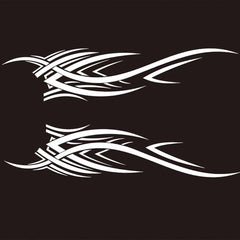 Walbest Universal Auto Car Vehicle Body 2 Side Flame Stripes Decals Stickers Decoration Die Cut Vinyl Decal/ Bumper For Windows, Cars, Trucks, Laptops, Etc.