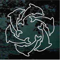 Circle Of Dolphins Decals | Die Cut Vinyl Decal
