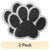 Auto Drive Rhinestone Animal Paw Vinyl Car Sticker Decal, Black, White Die Cut Vinyl Decal/ Bumper For Windows, Cars, Trucks, Laptops, Etc.