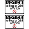 Symbol No Food or Drink in Vehicle Stickers Die Cut Vinyl Decal/ Bumper For Windows, Cars, Trucks, Laptops, Etc.