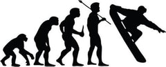 Evolution of Snowboarding Snowboard Sports Car Truck Window Decor Decal Sticker For Windows, Cars, Trucks, Laptops, Etc.