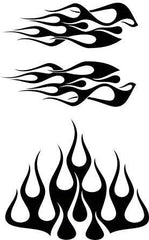 STYLE1 Multi-Color Flame Decal Kit Golf Cart, UTV, RC, ATV, Mower, Motorcycle Tank Die Cut Vinyl Decal