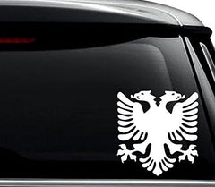 Albanian Double Headed Eagle Car Sticker Vinyl Decal Waterproof Auto Decors for Truck Bumper Rear Window Die Cut Vinyl Decal