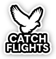 2 (Pieces) 3" and 5" Flying Bird and Catch Flights Die Cut Vinyl Decal