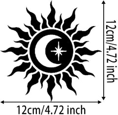 Cool Sun & Moon Car Sticker for Laptop, Truck, Van, SUV, Motorcycle, Vehicles, Durable & Waterproof Die Cut Vinyl Decal