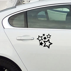 Simple Full Star 2 (Black) (Set of 2) Premium Waterproof Vinyl Decal Stickers for Laptop Phone Accessory Helmet Window Bumper Mug Tuber Door Wall Decoration Die Cut Vinyl Decal