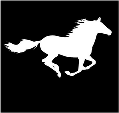 Running Horse Vinyl Decal, Horse Lover Gift Die Cut Vinyl Decal