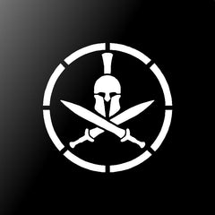 Spartan Helmet Shield Vinyl Die Cut Vinyl Decal/ Bumper For Windows, Cars, Trucks, Laptops, Etc.