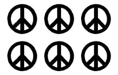 small Peace Symbol Vinyl Die Cut Vinyl Decal/ Bumper For Windows, Cars, Trucks, Laptops, Etc.
