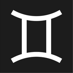 Gemini Symbol Vinyl Die Cut Vinyl Decal/ Bumper For Windows, Cars, Trucks, Laptops, Etc.