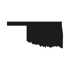 Oklahoma state Outline Vinyl Die Cut Vinyl Decal/ Bumper For Windows, Cars, Trucks, Laptops, Etc.
