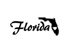 Florida State Vinyl Die Cut Vinyl Decal/ Bumper For Windows, Cars, Trucks, Laptops, Etc.
