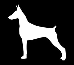 Doberman Pinscher Vinyl Die Cut Vinyl Decal/ Bumper For Windows, Cars, Trucks, Laptops, Etc.