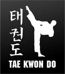 Tae Kwon Do Martial Arts Vinyl Die Cut Vinyl Decal/ Bumper For Windows, Cars, Trucks, Laptops, Etc.