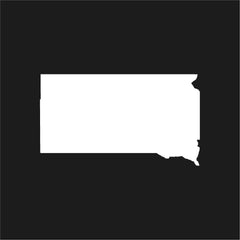 South Dakota Outline Vinyl Die Cut Vinyl Decal/ Bumper For Windows, Cars, Trucks, Laptops, Etc.