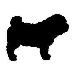 Shar Pei Vinyl Die Cut Vinyl Decal/ Bumper For Windows, Cars, Trucks, Laptops, Etc.