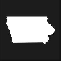 Iowa state Outline Vinyl Die Cut Vinyl Decal/ Bumper For Windows, Cars, Trucks, Laptops, Etc.