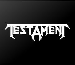 Testament Thrash Metal Band Vinyl Die Cut Vinyl Decal/ Bumper For Windows, Cars, Trucks, Laptops, Etc.