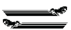 900mm Horse Stripe Die Cut Vinyl Decal