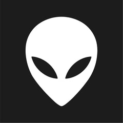 Alien Head Outline Vinyl Die Cut Vinyl Decal/ Bumper For Windows, Cars, Trucks, Laptops, Etc.