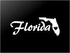 Florida State Vinyl Die Cut Vinyl Decal/ Bumper For Windows, Cars, Trucks, Laptops, Etc.