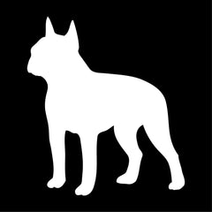 Boston Terrier Vinyl Die Cut Vinyl Decal/ Bumper For Windows, Cars, Trucks, Laptops, Etc.