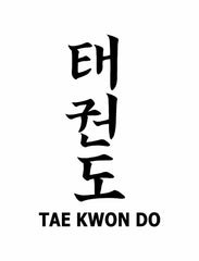 Tae Kwon Do Martial Arts Taekwondo Letters Vinyl Die Cut Vinyl Decal/ Bumper For Windows, Cars, Trucks, Laptops, Etc.