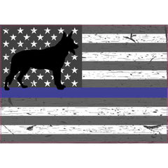 Rustic Canine Blue Lives Matter Sticker Vehicle Flag Stickers | Die Cut Vinyl Decal/ Bumper For Windows, Cars, Trucks, Laptops, Etc.