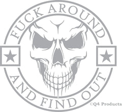 FAFO Skull Decal - Fuck Around and Find Out Color Decal Die Cut Vinyl Decal