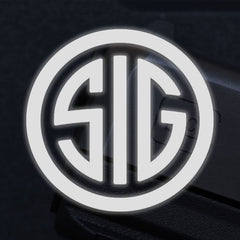 Black and White Crossed Pistols Die Cut Vinyl Decal