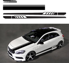 Universal Racing Stripes Car Stickers Sport Stripes DIY Styling Decorated Door Hood Self-Adhesive Side Strip Decal Decoration Accessories for Truck SUV Off-Road| Die Cut Vinyl Decal