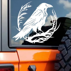ZUKHL 2-Pack Unique Gothic Crow Tree Vinly Car Die Cut Vinyl Decal