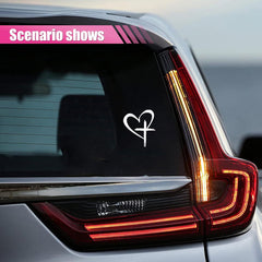 Love Cross Sticker Die Cut Vinyl Decal