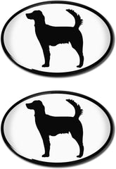 Elektroplate Setter Pet 3.3” x 2.3” Decals | Premium 3D Doming All Weather Vinyl Sticker for Car, Water Bottle, Laptop, Tablet, Cooler, Bumper, Phone & More | Made in The USA | Set of 2 Die Cut Vinyl Decal