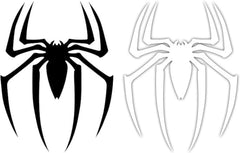 MAZ DISTRIBUTIONS - Spider Sticker – Vinyl Spiderman Decal for Car, Truck, SUV and Van – Indoor and Outdoor Use for Wall – Waterproof Decal for Laptop, iPad and Cup – Balck and White MAZ 441 Die Cut Vinyl Decal