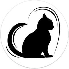 Stickios Cat Bumper Sticker - I Love My Cat Vinyl Decal for Cars & Windows - Made in USA Die Cut Vinyl Decal