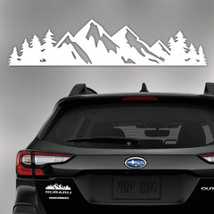 GRITKULTURE Snow Mountain Tree Decal Die Cut Vinyl Decal