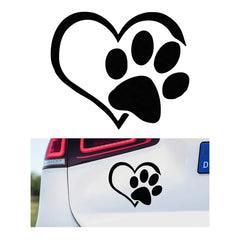 DXNQ Pet Dog Paw Puppy Love Heart Vinyl Decal Die Cut Vinyl Decal