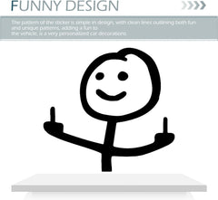winterrock Car Decals, Funny Middle Finger Die Cut Vinyl Decal