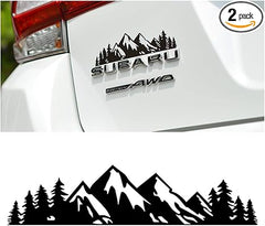Snow Mountain Tree Decal Sticker For Windows, Cars, Trucks, Laptops, Etc.