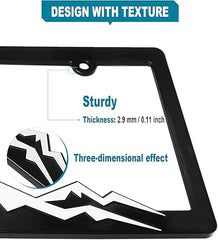 Mountain License Plate Frames, Die Cut Vinyl Decal