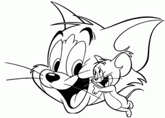the cartoon cat and mouse Die Cut Vinyl Decal