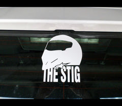 THE STIG Sticker anonymous Super Car Racer Sticker Die Cut Vinyl Decal
