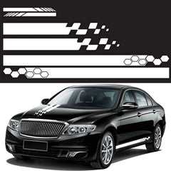 Stickers 5 Pieces Vinyl Car Side Sticker Auto Body Racing Sports Decals Universal Car Truck DIY Decal Stripe Vinyl Stickers Decoration | Die Cut Vinyl Decal/ Bumper For Windows, Cars, Trucks, Laptops, Etc.