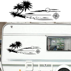 Mountain Tree Forest Graphic Car sticker Vinyl sticker Body door side Compass Graphic Waterproof decal Decoration SUV Truck Camper RV Off-road vehicle Universal sticker Die Cut Vinyl Decal