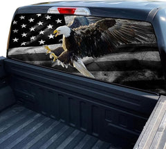 Rear Window Decal for Trucks,American Flag Vinyl Die Cut Vinyl Decal/ Bumper For Windows, Cars, Trucks, Laptops, Etc.