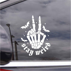 Stay Weird Gothic Die Cut Vinyl Decal