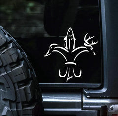 Car Stickers Personality Creative Deer Hunter Vinyl Decals Car Motorcycle Rear Window Decorative Decals Waterproof ,15cm Die Cut Vinyl Decal